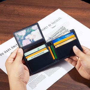 MEIFEI | Multi-card Slot Ultra-thin Mens Leather Wallet Photo Pocket