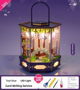QIAOZHIJIANG | Ancient Style Lantern DIY Miniature House Model Toy