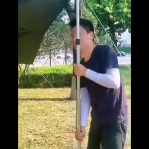 Outdoor Canopy Pole Adjustable Canopy Support Rods Stainless Steel Camping Poles Sunshade Tent Pole