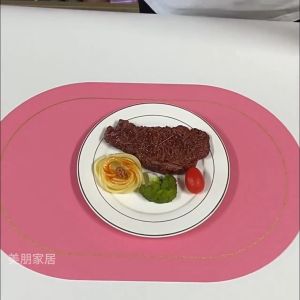 Tatakan Piring Kulit Tahan Air & Dekorasi Meja Makan