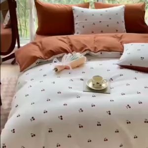 (SALE RẺ) VỎ CHĂN GA GỐI HOA NHÍ VINTAGE ĐŨI COTTON MINIMIZE 40S NHẬP KHẨU LOẠI 1