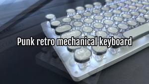 EWEADN TK100 Typewriter Keyboard Wired Mechanical Keyboard 104 Keys Aesthetic Anti-Ghosting