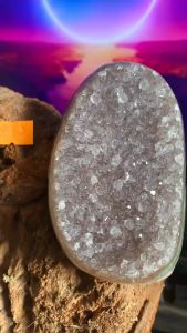 Hốc trứng đá thạch anh tím hồng Amethyst tự nhiên Braxin năng lượng phong thủy 890