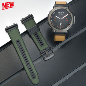 Leather Silicone Strap for Amazfit T-rex 3/2 Replacement Bracelet for Amazfit T-Rex/T Rex Pro sport band smartwatch accessories