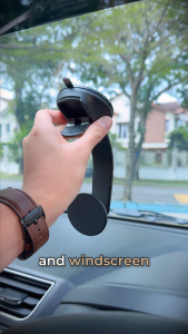 CURIO MixMag Flex Car Mount - Magnetic Car Phone Holder Dashboard (Strong Suction | Flexible | 360°)