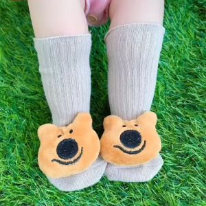 Tất Hình Thú Chống Trơn Trượt Cổ Cao Cho Bé - Vớ Thú Bông 3D Dễ Thương Cho Bé Trai Bé Gái