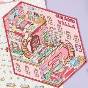 Fantasy World 3D Stickers Large Scene Adhesive Decorative Craft DIY Storage Organization Labels Yu Xian Brand Cultural Supplies