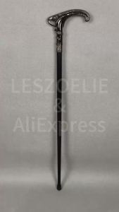Vintage Silver Coiled Cobra Handle Walking Cane Detachable Walking Stick Cosplay Party Prop for Men And Women