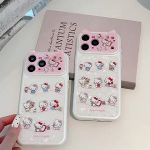 Sanrio | Ốp Điện Thoại Hoạt Hình Dễ Thương Hello Kitty Thiết Kế Y2K Dành Cho iPhone 17 Pro Max 16 Pro Max 15 Pro Max Tương Thích Với Các Mẫu iPhone 17 16 15 Vỏ Nhựa Chống Xước