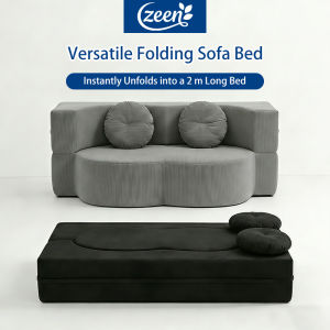 Zeen Sofa Bed Sopa 2 in 1 Foldable Foam Sofa Bed Compressed Roll Pack Fabric Sofa Space Saving Sofa for Living Room Bedroom Condo
