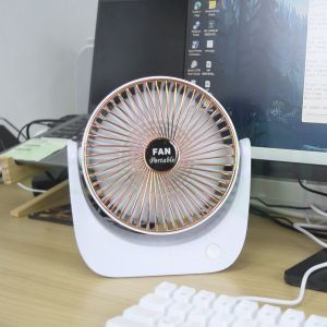 POWERPH Desktop Mini Fan Portable Loop Rechargeable Handy Cooling Electric Fan No Noise With USB Charger And Battery