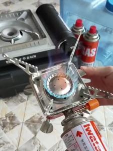 Powerful Windproof Camping Stove Portable Lightweight Butane Burner Fast Boil For Outdoor Hiking Backpacking Picnic Uses