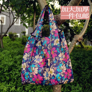 New Cartoon Travel Folding Shopping Bag Shoulder Light and Portable Large Size Capacity Hand Environmental Protection Supermarket Shopping Free Shipping