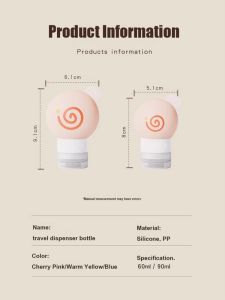 Silicone Dispenser Bottle Set Soft Squeeze Shampoo Shower Gel Skincare Travel Portable Face Wash Lotion Bottle