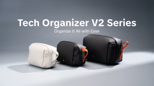 PGYTECH Digital Storage Bag Mini V2 Lightweight Portable Mirrorless Camera Bag Multi-Compartment Accordion Divider Cable & Accessory Storage YKK Water-Resistant Zipper Airtag Compatible DIY Badge Customization