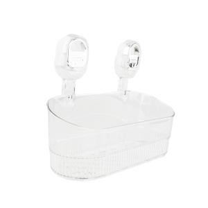 Suction Cup Shower Shelf Wall Mounted Modern No Drilling Need Storage Rack for Laundry Room Apartment Kitchen Toilet Dorm