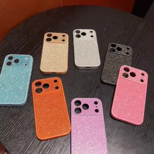 Shockproof TPU Matte Bling Glitter Rhinestones Gem Diamond Phone Case For iPhone 17 16 15 14 13 12 11 Pro Max Plus Air Cover