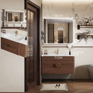 DIPURUI | Vintage Style Smart Wooden Vanity Ceramic Basin