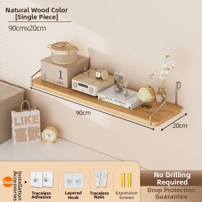 Floating Wooden Wall Shelf