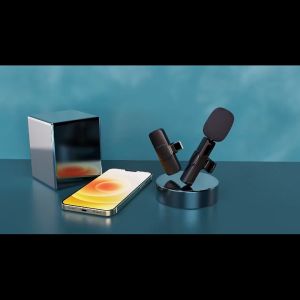 Wireless Lavalier Microphone Phone Vlogging Noise Cancelling Live Clip Mini Mic Type C Mikrofon 手机直播