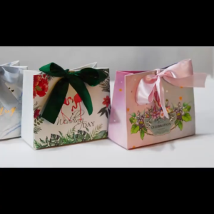 Hộp quà hộp giấy đựng quà (tự gấp) thắt nơ lịch sự LILA HOPQUATHANK07