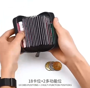 ZH362 11 Card Slots Wallet Holder Large Capacity Multiple Slots Credit & ATM Card Organizer Compact & Versatile