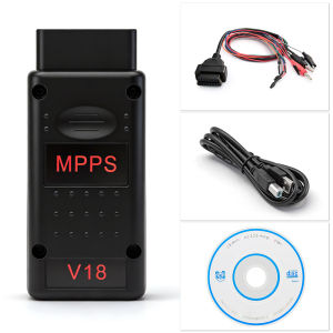 MPPS V18 Chip Adjustment Tool OBD2 Tuning Interface K-line and CAN With Breakout Tricore Cable for EDC15 EDC16 EDC17