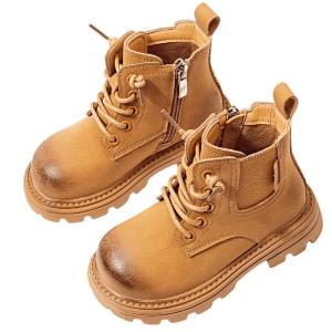 Cotton Padded Leather Children Boots Style