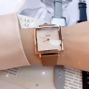 Đồng Hồ Nữ Chính Hãng GEDI Dây Da Cao Cấp Mặt Vuông Thời Trang Sang Chảnh Đẹp - GEDI02