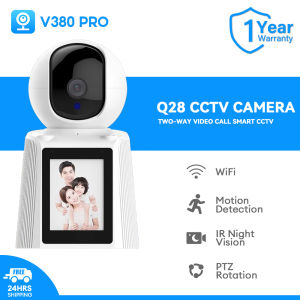 V380 PRO 2MP CCTV Camera With Display Screen Use Video Calling Camera With Two-Way Audio Smart Baby Monitor