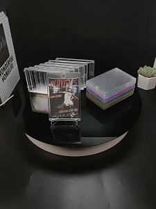5Pcs Clear Magnetic Card Holder Case 35PT Acrylic Game Card Protector Sleeves