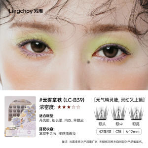 No-glue Natural Looking Fake Eyelashes Easy to Use Antibacterial Sweatproof PBT Material Fine Black Stem Normal Specification