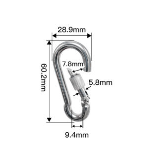 Metal Spring Snap Carabiner Clips D-Ring Screw Hooks Locking Carabiners Swing Connector for Outdoor Hiking Travel M4/M5/M6/M7