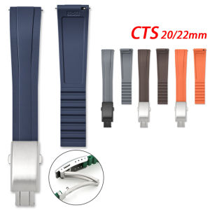 CTS Liquid Silicone Strap 20mm 22mm Universal Waterproof for Cut To Size Quick Release Sport Watch Band Bracelet for Omega Seiko