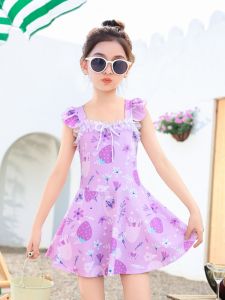 Princess Style Childrens Swimsuit Girls Skirt Type Separate Cute Small Medium Large Childrens Girl Hot Spring Swimsuit