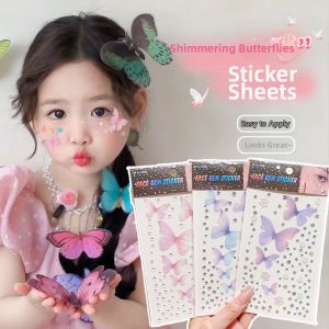 MOYAJIEKA | Colorful Butterfly and Pearl Face Stickers Strong Adhesion Gentle On Skin
