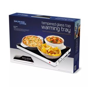 Baumann Living Tempered Glass Top Warming Tray