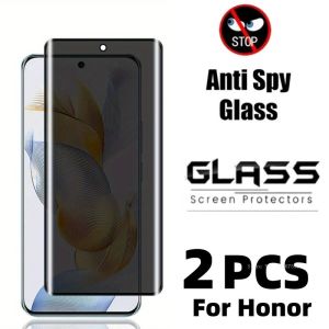2Pcs 9H Anti-Spy Privacy Tempered Glass Screen Protector for Honor Magic 8/7/6/5 Pro Air Lite Ultimate 8 Lite Anti-Scratch Film