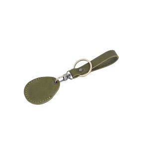 Leather Access Card Case Anti-lost Anti-fall Keychain Accessories Leather Keychain Holder with Key Chain Ring