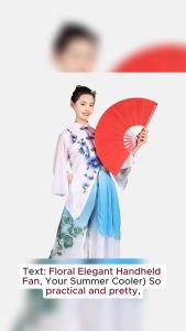 1PC ASSORTED DESIGN Pamaypay Elegant Floral Design Plastic Folding Fan Handheld Cool Summer HAND FAN