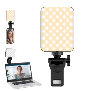 Brifit 80LED high-power rechargeable clip-on mobile phone fill light video light detachable clip adjustable 3 lighting modes built-in 2000mAh battery suitable for mobile phones iPads makeup TikTok selfies Vlogs video conference