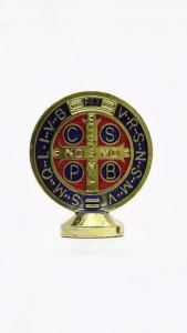C.N St. Benedict with Stand 55mm*45mm for Car Decoration Accessories Small Gift