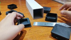 【Ready Stock】1PCS-Plastic Footing Square Rectangular Tube Plastic Footing ( Price 1 pcs)(For Stainless Tube Not For G.I Pipe)