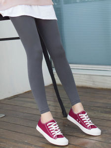 Xám Màu Thịt Nữ Mùa Thu Mùa Xuân Cỡ Lớn Mỏng Lông Cừu Bó Ôm Sát Lớp Đế Chín Chân Quần Quần Legging Mùa Hè Quần Tất