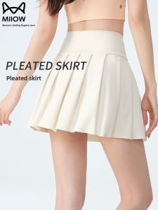 MiiOW | Quick Dry Tennis Skirt High Waist A-Line Pleated Yoga Fitness Sports Net Walking Womens Half Body Skirts Slimming Effect