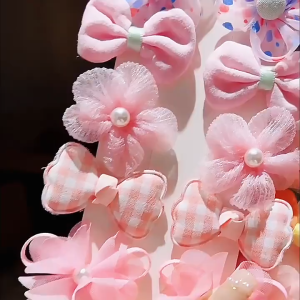 (SPWORLD) 💖 Children Hair Accessories Set | 发夹或头绳任选 | Cute Bow & Flower Design 🎀 Perfect Gift for Kids-CSW1008