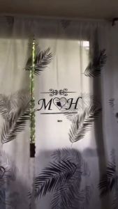 Light Color Kurtina Sale Leaf Printed Curtain for Window Door Home Decor No Ring Curtains Home Living Household Textiles 100x210cm 1PC COD