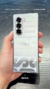 RINGKE® FUSION DESIGN Samsung Galaxy Z Fold 6 Clear Hard Back with Seoul Design Shockproof TPU Bumper Phone Cover Case