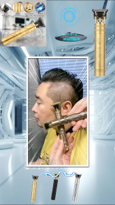 เครื่องตัดผมไฟฟ้า Vintage T9 คลิปเปอร์ ชาร์จได้ สำหรับช่างตัดผมชายมืออาชีพ