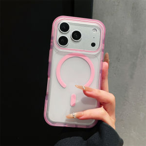 Jelly Transparent Soft Silicone For MagSafe Magnetic Phone Case For iPhone 17 16 15 14 Plus 13 Pro Max Shockproof Cover